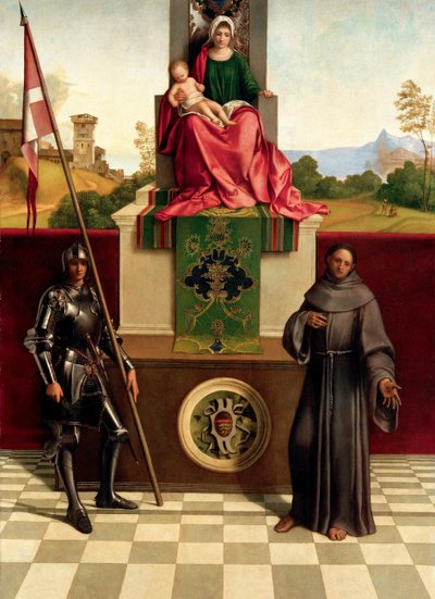Madonna y el Niño entre los santos Francisco y Nicasius, ca 1503-1504 de Giorgione da Castelfranco