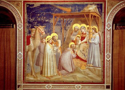 Adoración de los Reyes Magos, Capilla de los Scrovegni, Padua, c.1305 (fresco) de Giotto (c.1266 1337)