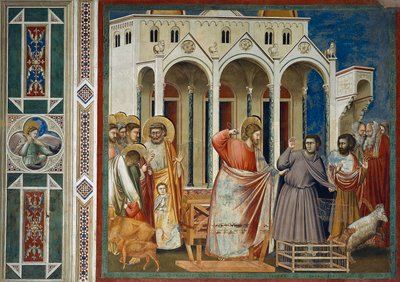 Expulsión de los mercaderes del Templo (detalle) de Giotto (c.1266 1337)
