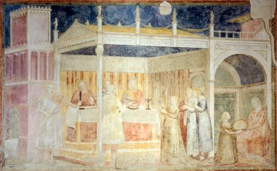 Italia, Florencia, Basílica de Santa Croce, Capilla Peruzzi, Banquete de Herodes (detalle) de Giotto (c.1266 1337)