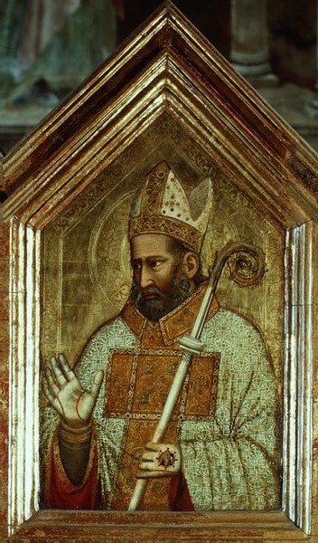 Santo del Políptico de Santa Reparata (panel derecho medio) (detalle) de Giotto (c.1266 1337)
