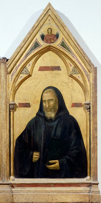 San Benito, detalle del Políptico de Badia, circa 1300 de Giotto (c.1266 1337)