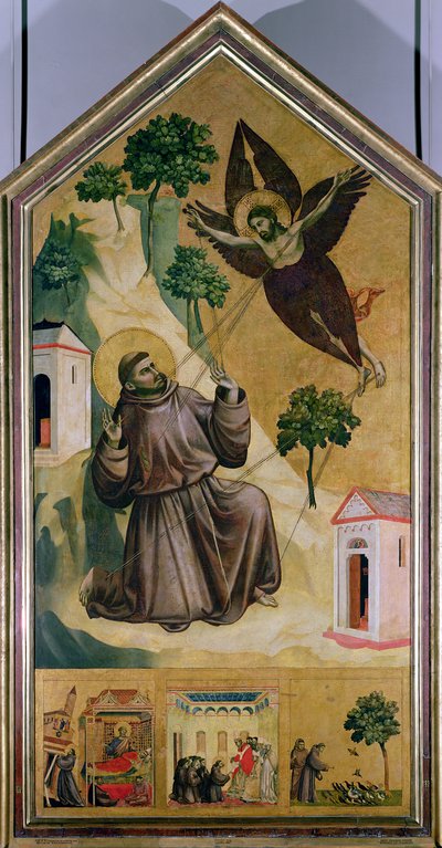 San Francisco recibiendo los estigmas, c.1295-1300 de Giotto (c.1266 1337)