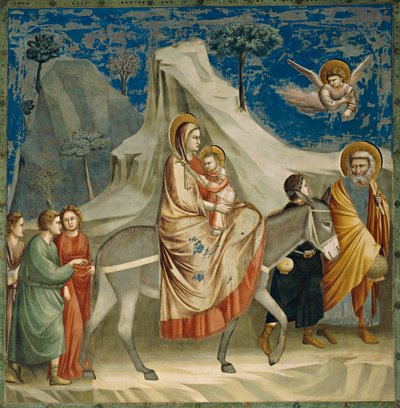 La huida a Egipto (detalle) de Vida y Pasión de Cristo de Giotto (c.1266 1337)