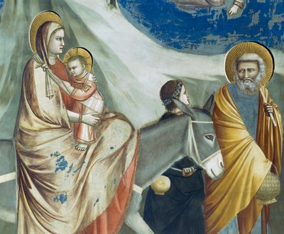 La huida a Egipto (detalle) de Giotto (c.1266 1337)