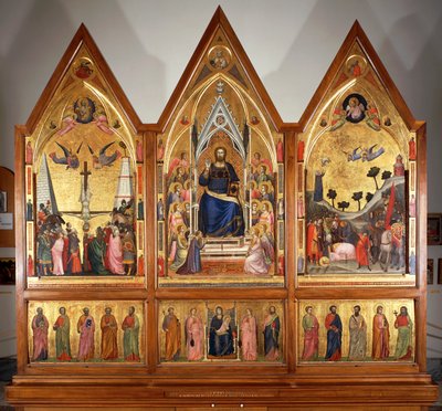 El tríptico de Stefaneschi, frente, circa 1320, por Giotto, temple sobre tabla de Giotto (c.1266 1337)