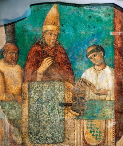 Bonifacio VIII anuncia el Año Santo, fresco de Giotto, Basílica de San Juan de Letrán, Roma, Italia de Giotto (c.1266 1337)