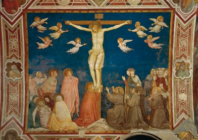 Italia, Región de Umbría, Asís, Basílica de San Francisco de Asís, Fresco de Giotto (aprox. 1267-1337), Crucifixión de Giotto (c.1266 1337)