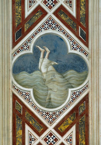 Jonás tragado por la ballena, (detalle) de Giotto (c.1266 1337)