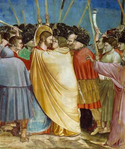 El beso de Judas, (detalle) de Giotto (c.1266 1337)