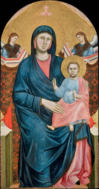 Madonna y niño entronizados con dos ángeles de Giotto (c.1266 1337)