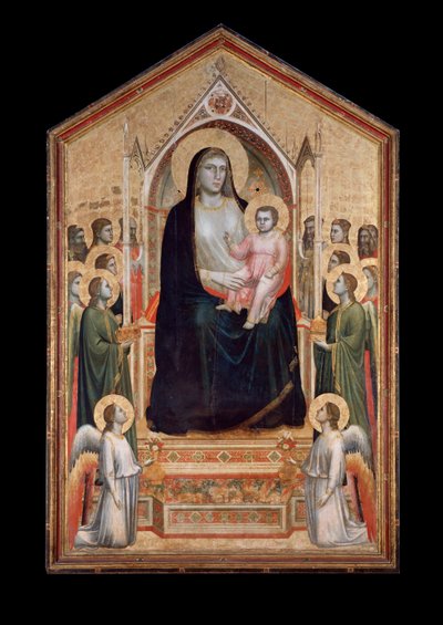 Virgen en majestad, rodeada de santos de Giotto (c.1266 1337)