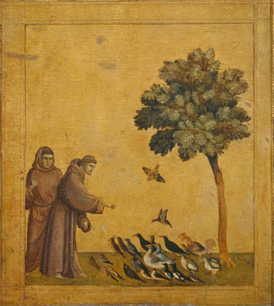 Saint Francois prechant aux oiseaux - San Francisco predicando a los pájaros ... de Giotto di Bondone (style of)