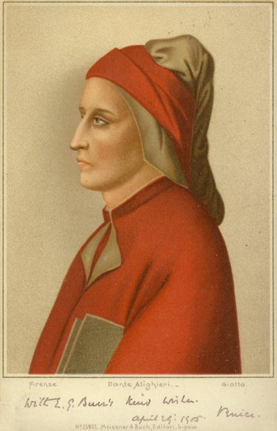 Dante Alighieri (c1265-1321), poeta italiano de Giotto di Bondone