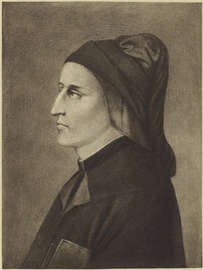 Dante Alighieri (fotograbado) de Giotto di Bondone