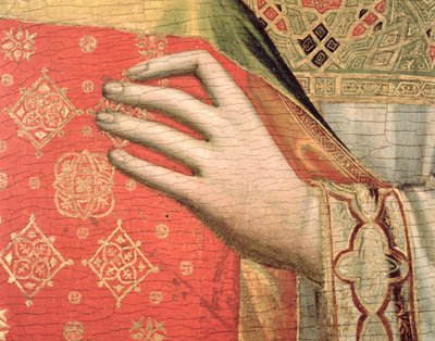 Mano de San Esteban (detalle) de Giotto di Bondone