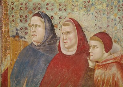 San Francisco predicando un sermón al Papa Honorio III, (detalle) c.1297-99 de Giotto di Bondone