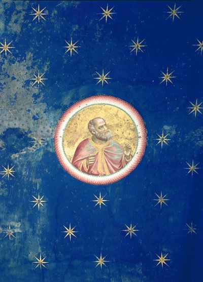 Un profeta, de la bóveda del techo, c.1305 de Giotto di Bondone