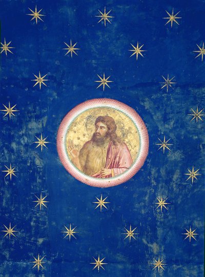 El profeta Juan el Bautista, de la bóveda del techo, c.1305 de Giotto di Bondone