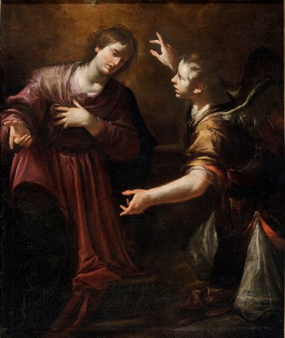 Anunciación, Primera mitad del siglo XVII (óleo sobre lienzo) de Giovacchino Assereto