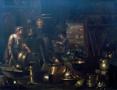 Dentro de la cocina, por Gian Domenico Valentino de Giovan Domenico Valentino