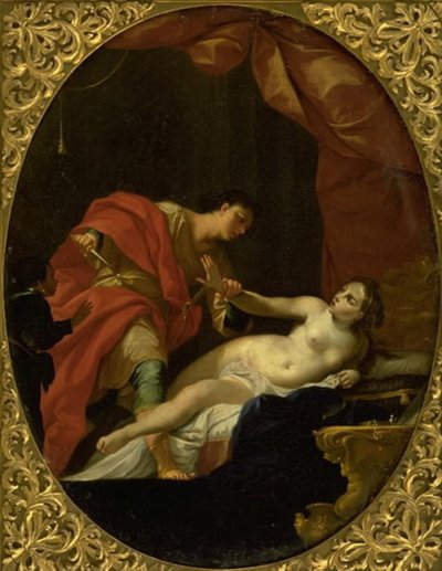 Tarquinio amenazando a Lucrecia de Giovan Gioseffo dal Sole