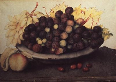 Uvas con un Durazno de Giovanna Garzoni