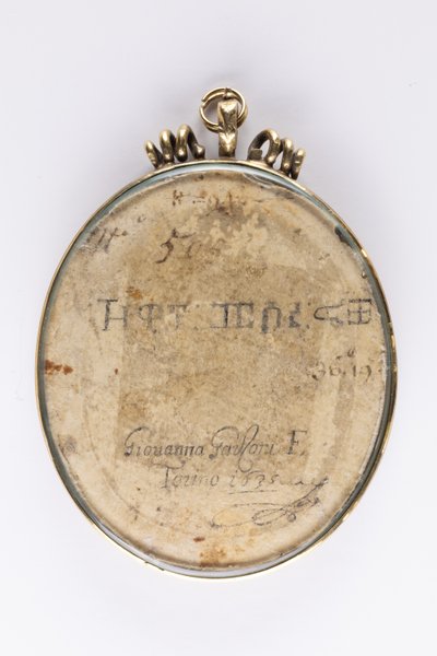 Reverso del Retrato de Cristo Zaga (Ṣägga Krǝstos) de Giovanna Garzoni