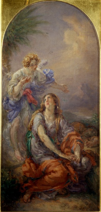 Agar y el Ángel en el Desierto de Giovanni Carnovali