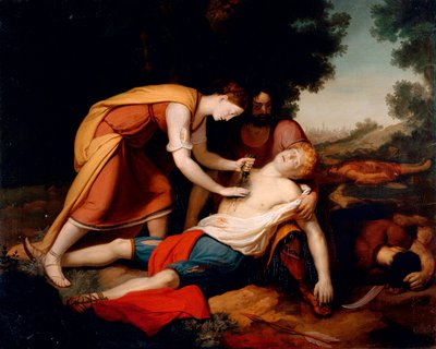 Erminia tratando a Tancredo, por Gerolamo Costa (1777 -?) de Giovanni (1826 1903) Costa