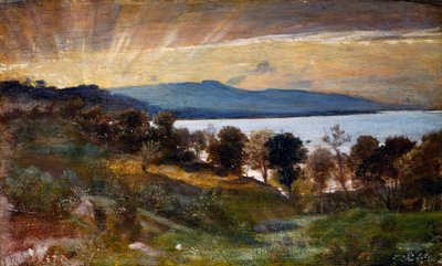 Paisaje con efecto de sol de Giovanni Costa