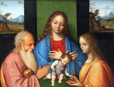 Virgen con el Niño















 con San José y Lucía de Giovanni Agostino da Lodi
