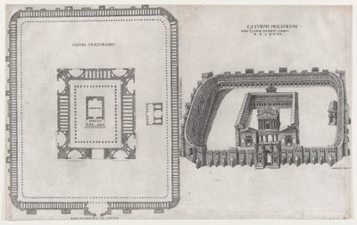 Speculum Romanae Magnificentiae: Castrum Praetorium, 1581 de Giovanni Ambrogio Brambilla