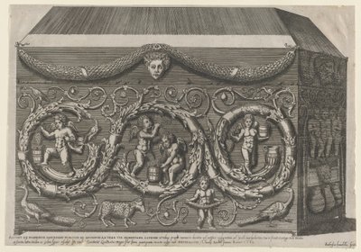 Speculum Romanae Magnificentiae: Sarcófago Decorado con Arabescos, 1582 de Giovanni Ambrogio Brambilla