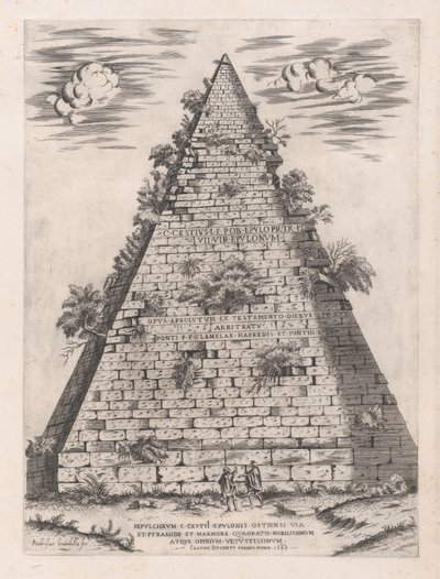 Speculum Romanae Magnificentiae: Pirámide de Cayo Cestio de Giovanni Ambrogio Brambilla