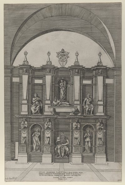 Speculum Romanae Magnificentiae: Sepulcro de Julio II, 1582 de Giovanni Ambrogio Brambilla