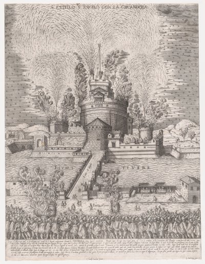 Speculum Romanae Magnificentiae: La Girandola en el Castel Sant