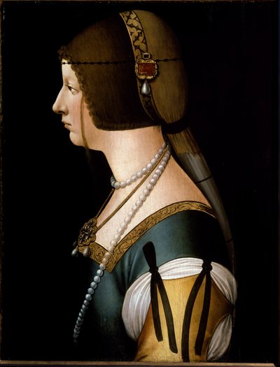 Retrato de la emperatriz Bianca Maria Sforza de Giovanni Ambrogio de (circle of) Predis