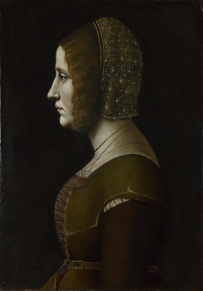 Retrato de una mujer de perfil, c. 1495 de Giovanni Ambrogio de Predis