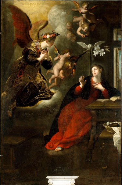 Anunciación Pintura de Giovanni Andrea Ansaldo de Giovanni Andrea Ansaldo