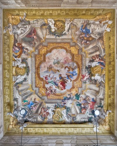 La Alegoría de la Vida Humana: cuatro edades del hombre, las Virtudes y las Parcas de Giovanni Andrea Carlone