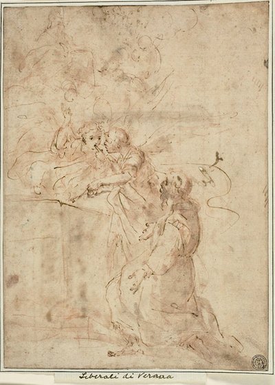 Visión de San Francisco de Asís en Portiuncula de Giovanni Andrea Donducci