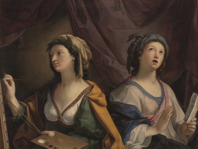 Alegoría de la pintura y la música (óleo sobre lienzo) de Giovanni Andrea Sirani
