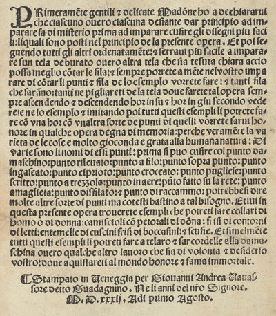 Esemplario di Lauori..., página 14 verso, 1 de agosto de 1532 de Giovanni Andrea Vavassore
