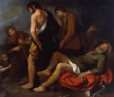La embriaguez de Noé, 1630-1640 de Giovanni Andrea de Ferrari