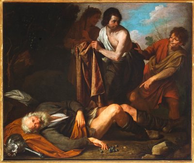 La embriaguez de Noé, 1630-35 de Giovanni Andrea di Ferrari