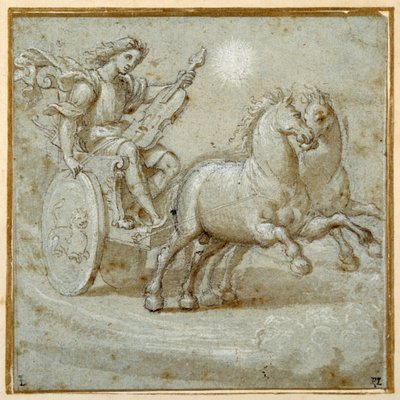 Apolo sentado en su carro con su viola de Giovanni Antonio (circle of) Pordenone