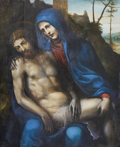 Piedad", Giovanni Antonio Bazzi (óleo sobre tabla) de Giovanni Antonio Bazzi Sodoma