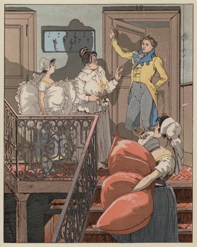 Escena de La Dame de Gai-Fredon, por Quatrelles (Ernest LEpine) de Giovanni Antonio Bazzi after Sodoma