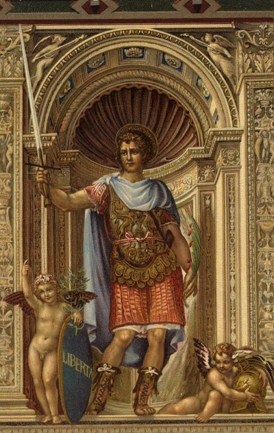 San Víctor, pintura de Il Sodoma en el Palazzo Comunale, Siena, Italia de Giovanni Antonio Bazzi after Sodoma